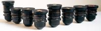 set of 9 x used Zeiss T2 standard lenses for sale